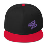 Snapback Hat Purple Graffiti Font