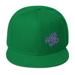 Snapback Hat Purple Graffiti Font