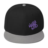 Snapback Hat Purple Graffiti Font