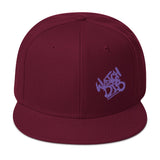 Snapback Hat Purple Graffiti Font