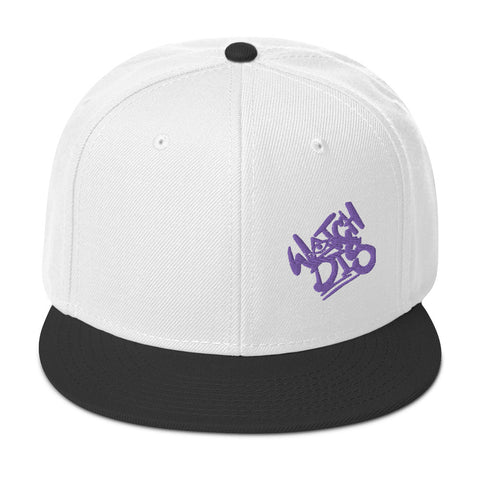 Snapback Hat Purple Graffiti Font