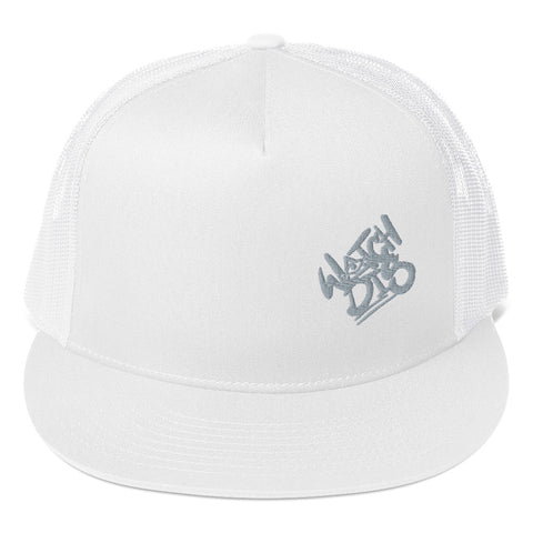 Trucker Cap Silver Graffiti Font